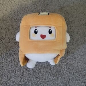 Lanky Box Cute Plush Toy with Orange and White Design